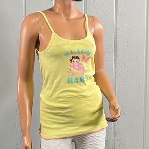 *Betty Boop Women’s Light Yellow Sleepwear Tank Top Sz L
